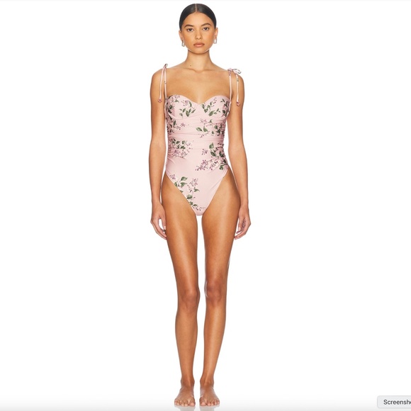 Agua By Agua Bendita Rabano Wisteria One-Piece Ruched Swimsuit - Picture 3 of 16
